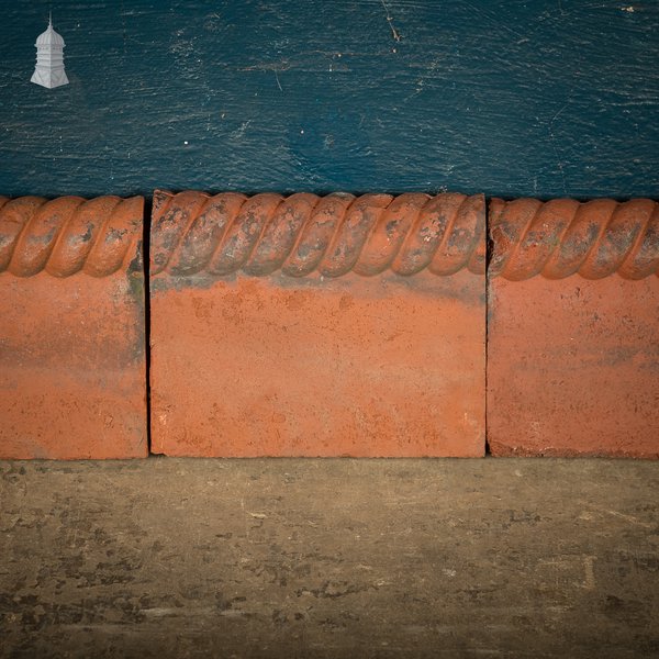 Terracotta Rope Top Garden Edging Tiles, 13.5 Linear Metres