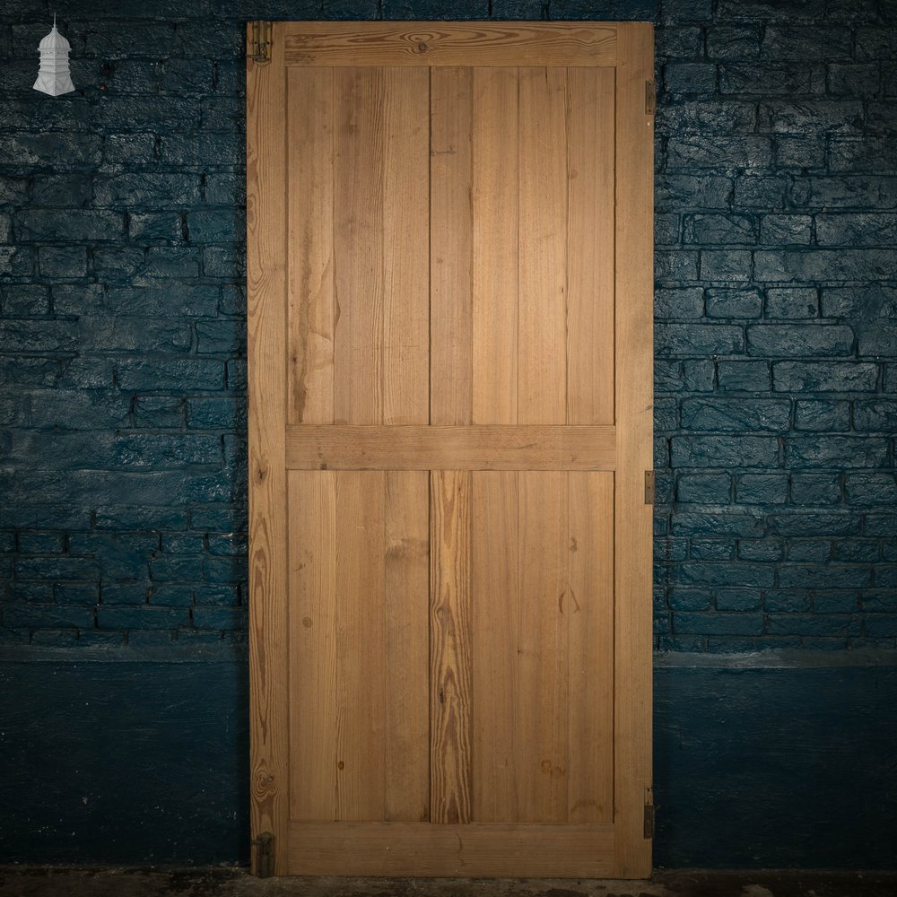 Pitch Pine Paneled Door, 4 Panel Stop Chamfer