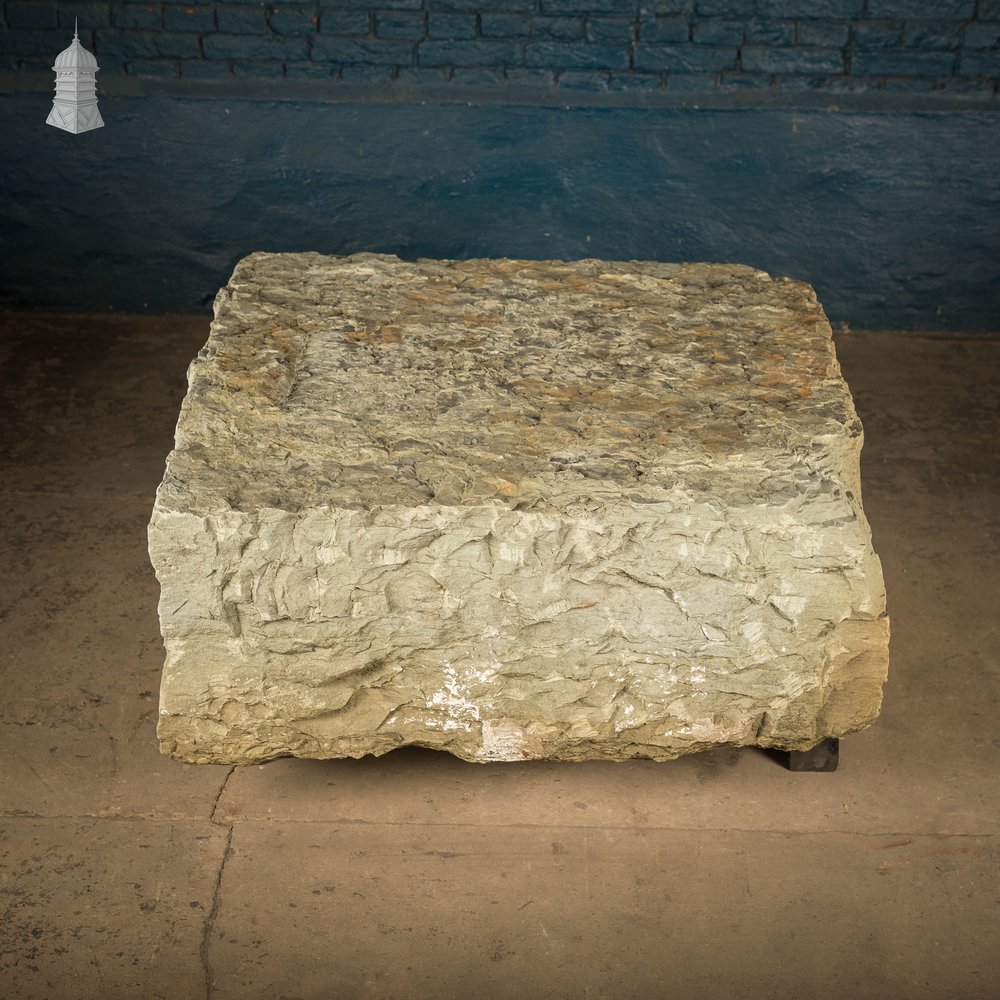Sandstone Block, Roughly Hewn Square, Approx. 3ft x 3ft