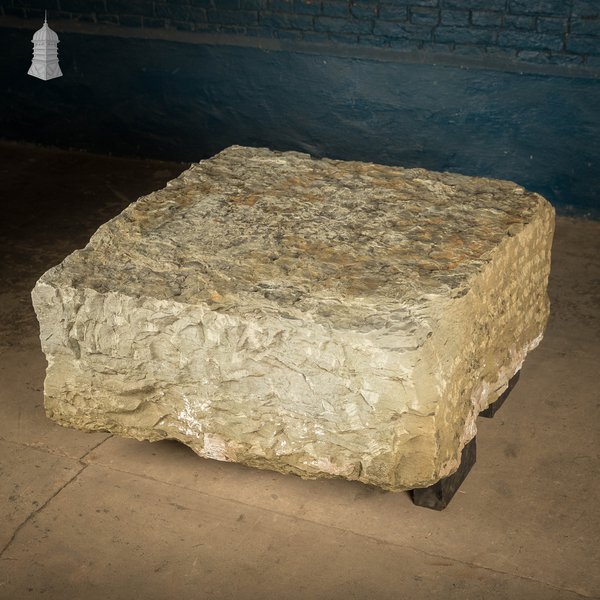 Sandstone Block, Roughly Hewn Square, Approx. 3ft x 3ft