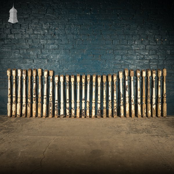 Turned Timber Balusters / Spindles, Set of 30 Reclaimed