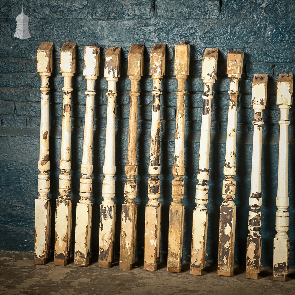 Turned Timber Balusters / Spindles, Set of 30 Reclaimed