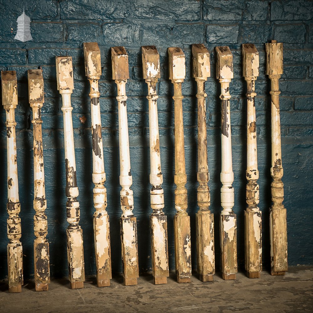 Turned Timber Balusters / Spindles, Set of 30 Reclaimed