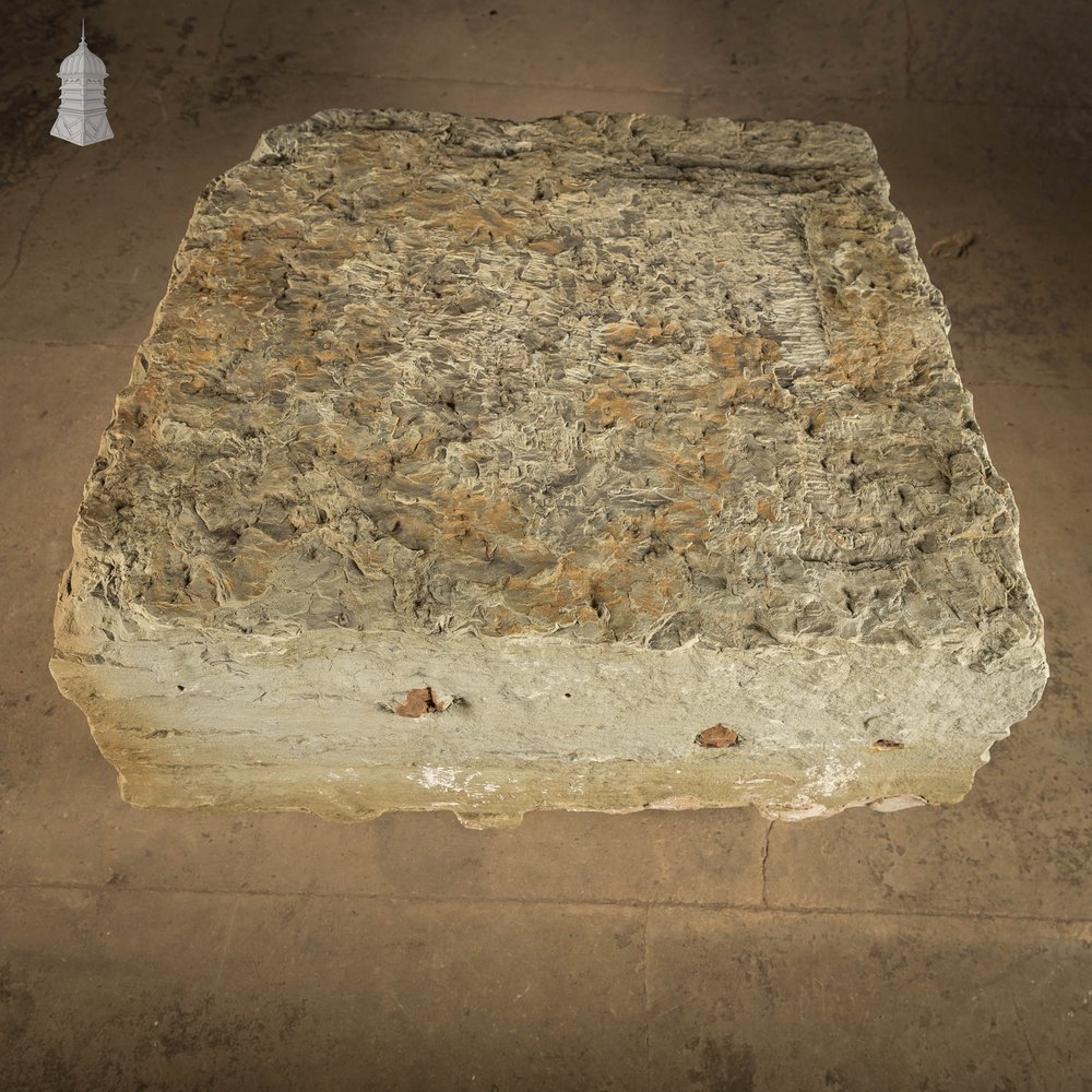 Sandstone Block, Roughly Hewn Square, Approx. 3ft x 3ft