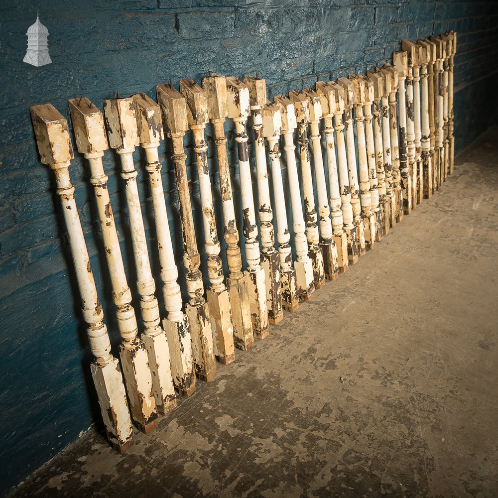 Turned Timber Balusters / Spindles, Set of 30 Reclaimed