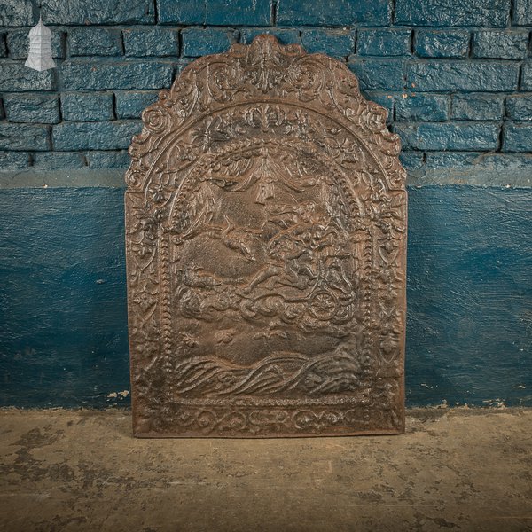 Ornate Cast Iron Fireback