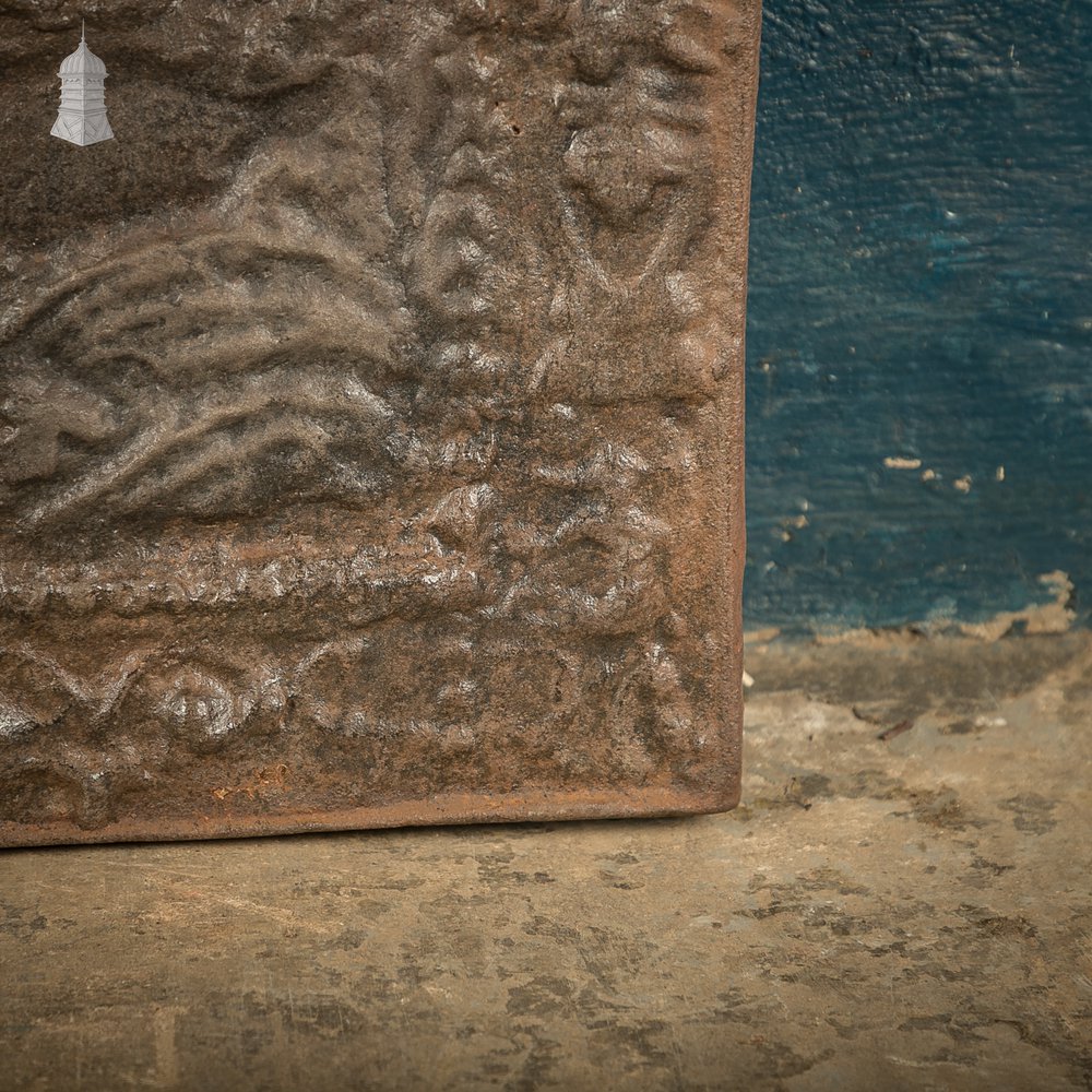 Ornate Cast Iron Fireback