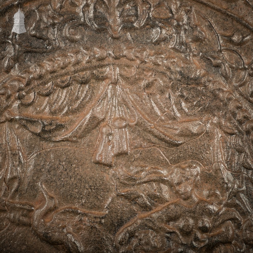 Ornate Cast Iron Fireback