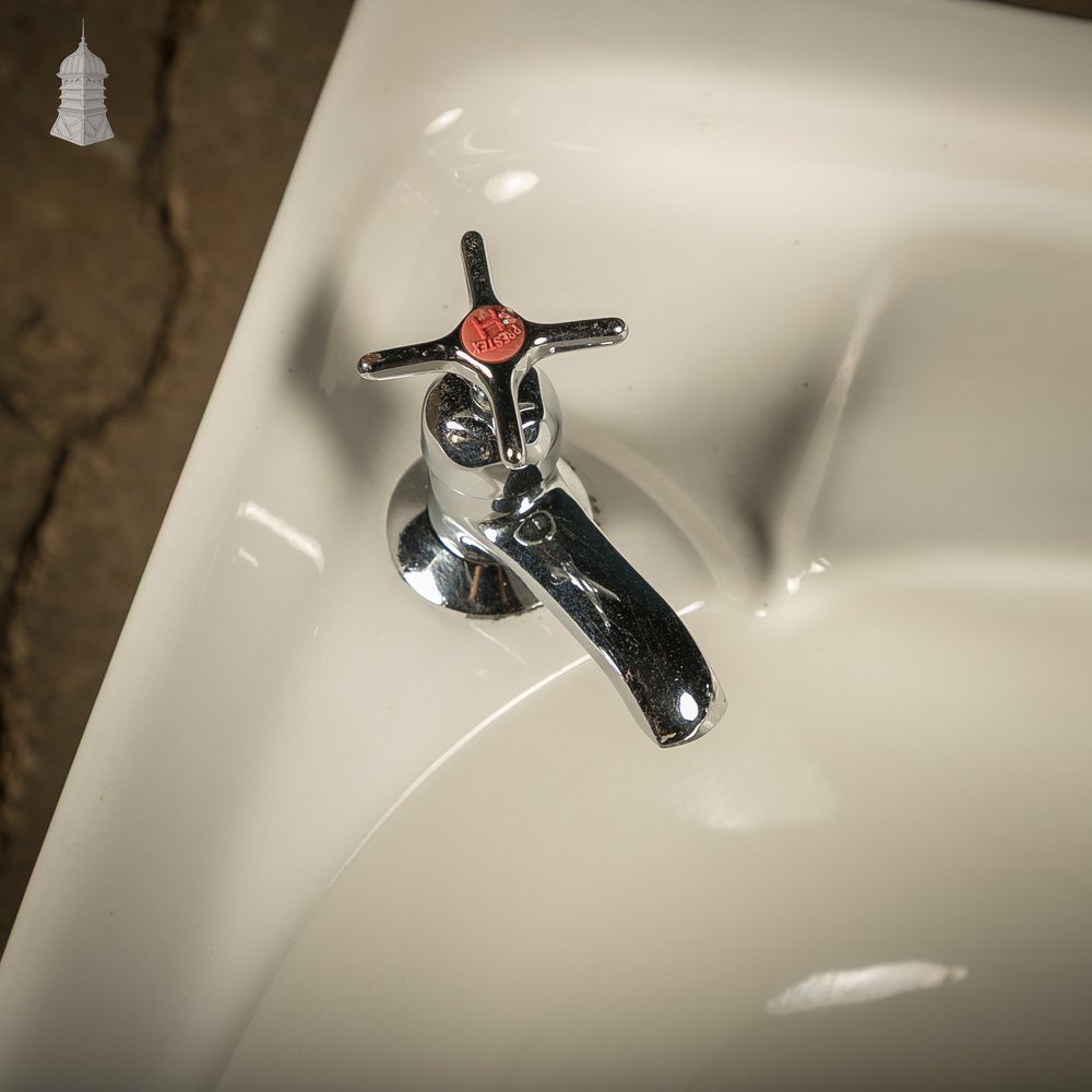 Vintage Twyfords Wall-Hung Basin with Chrome Pillar Taps