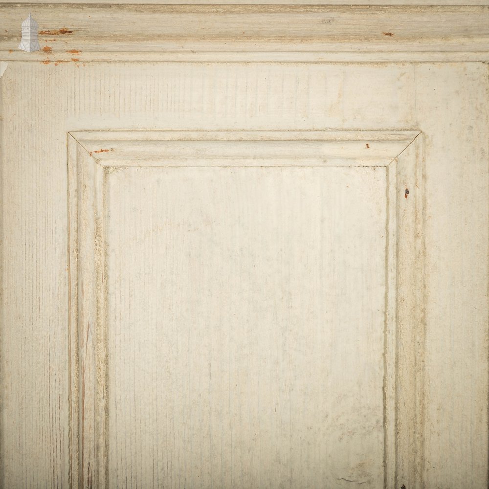 Pine Paneled Door, 6 Moulded Panel White Painted 20th C