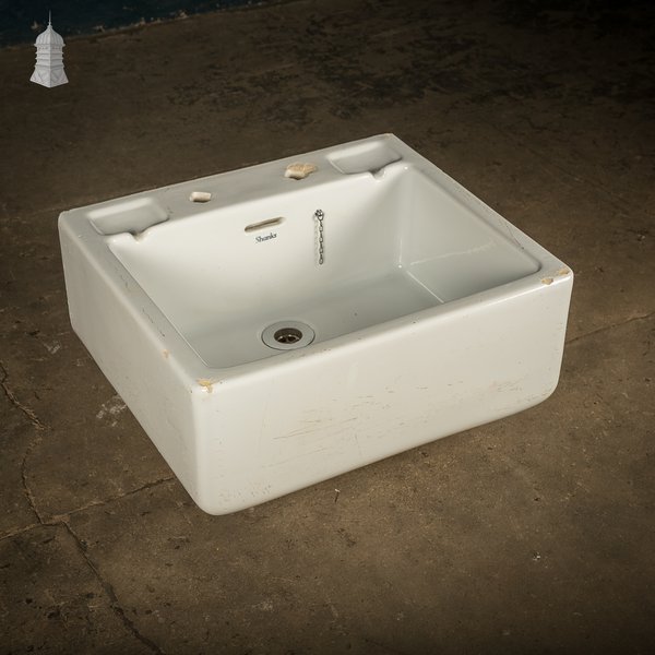 Vintage Shanks Belfast Butler Sink with Soap Recesses and Tap Holes