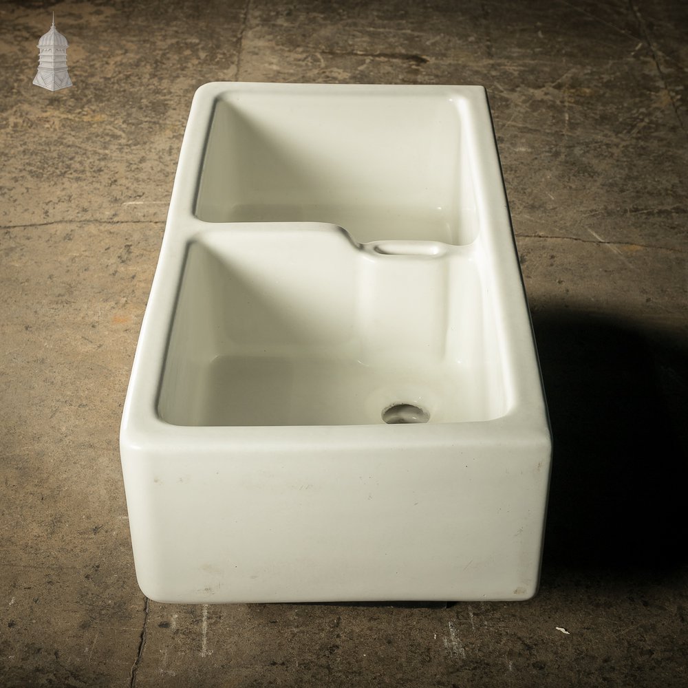 Double Belfast Sink, Royal Doulton White Glazed Butler Sink