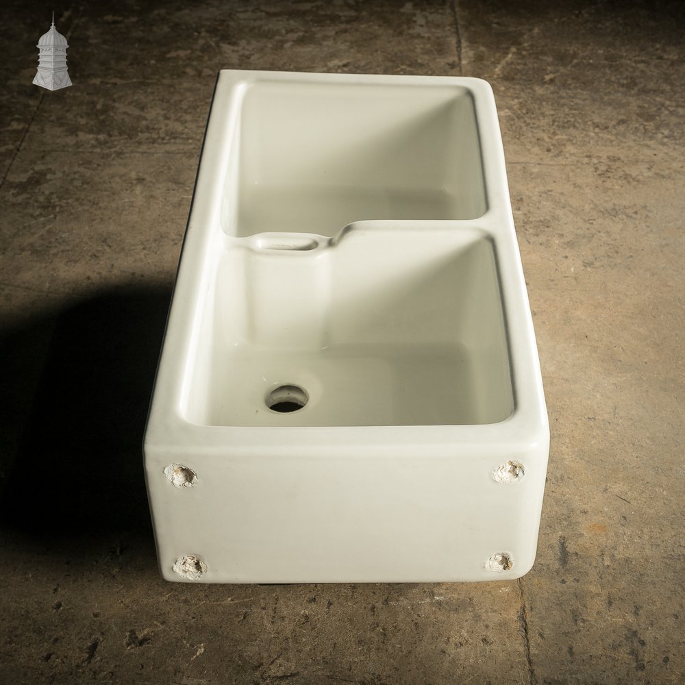 Double Belfast Sink, Royal Doulton White Glazed Butler Sink