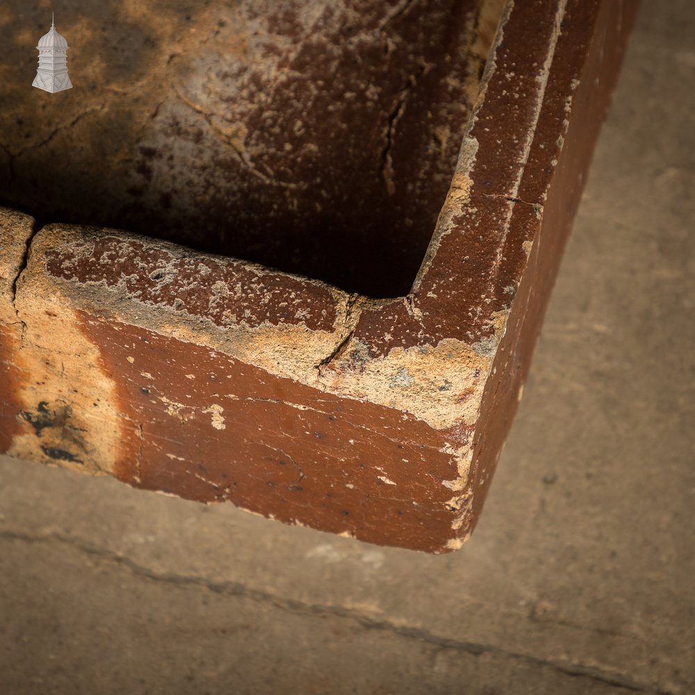 Worn Trough Sink, Weathered Glazed Planter