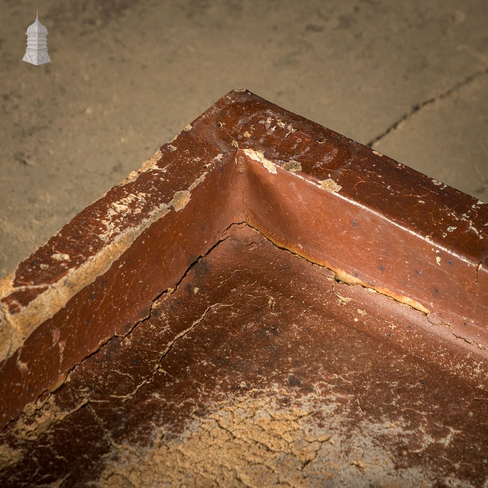Worn Trough Sink, Weathered Glazed Planter