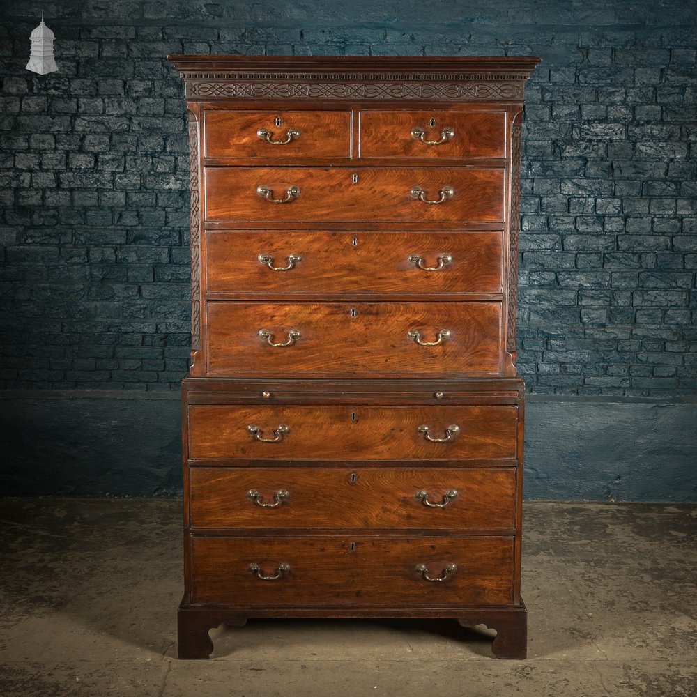 Mahogany Chest on Chest, 18th C Georgian