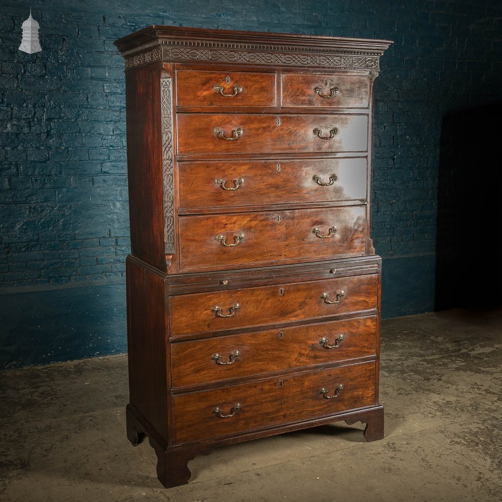 Mahogany Chest on Chest, 18th C Georgian