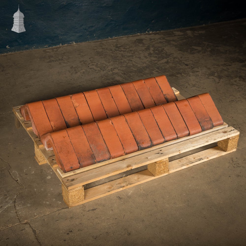 Red Saddleback Coping, Reclaimed Wall Copings - A Run of 1.75M
