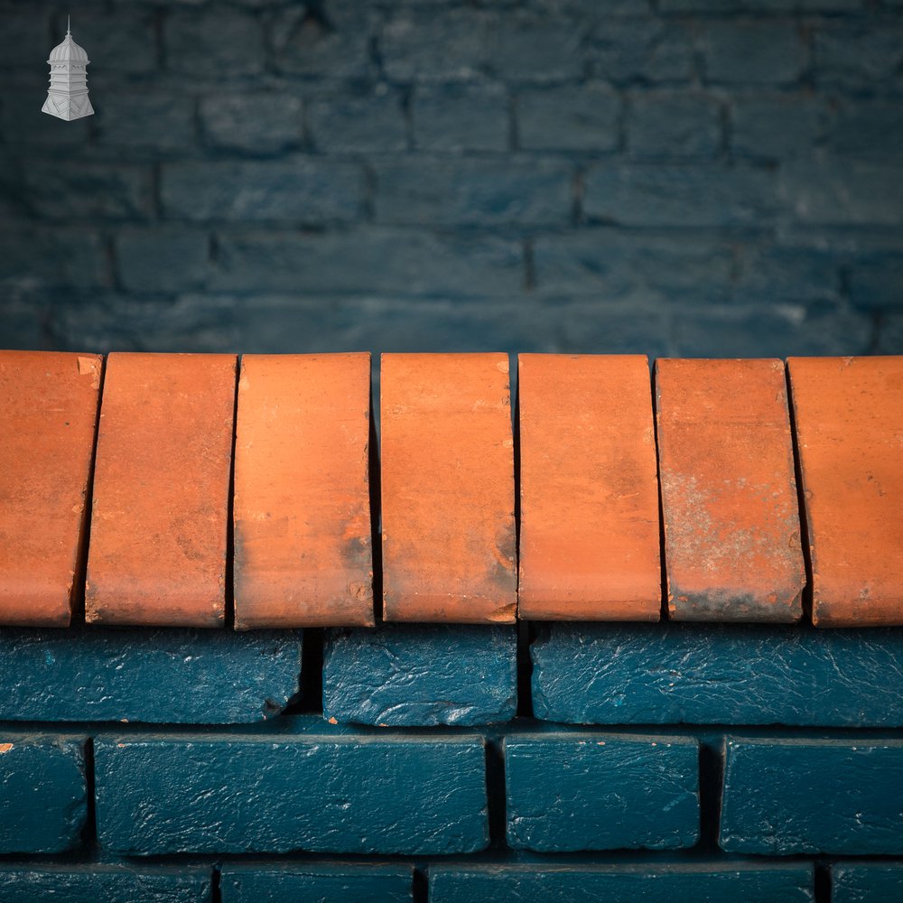 Red Saddleback Coping, Reclaimed Wall Copings - A Run of 1.75M