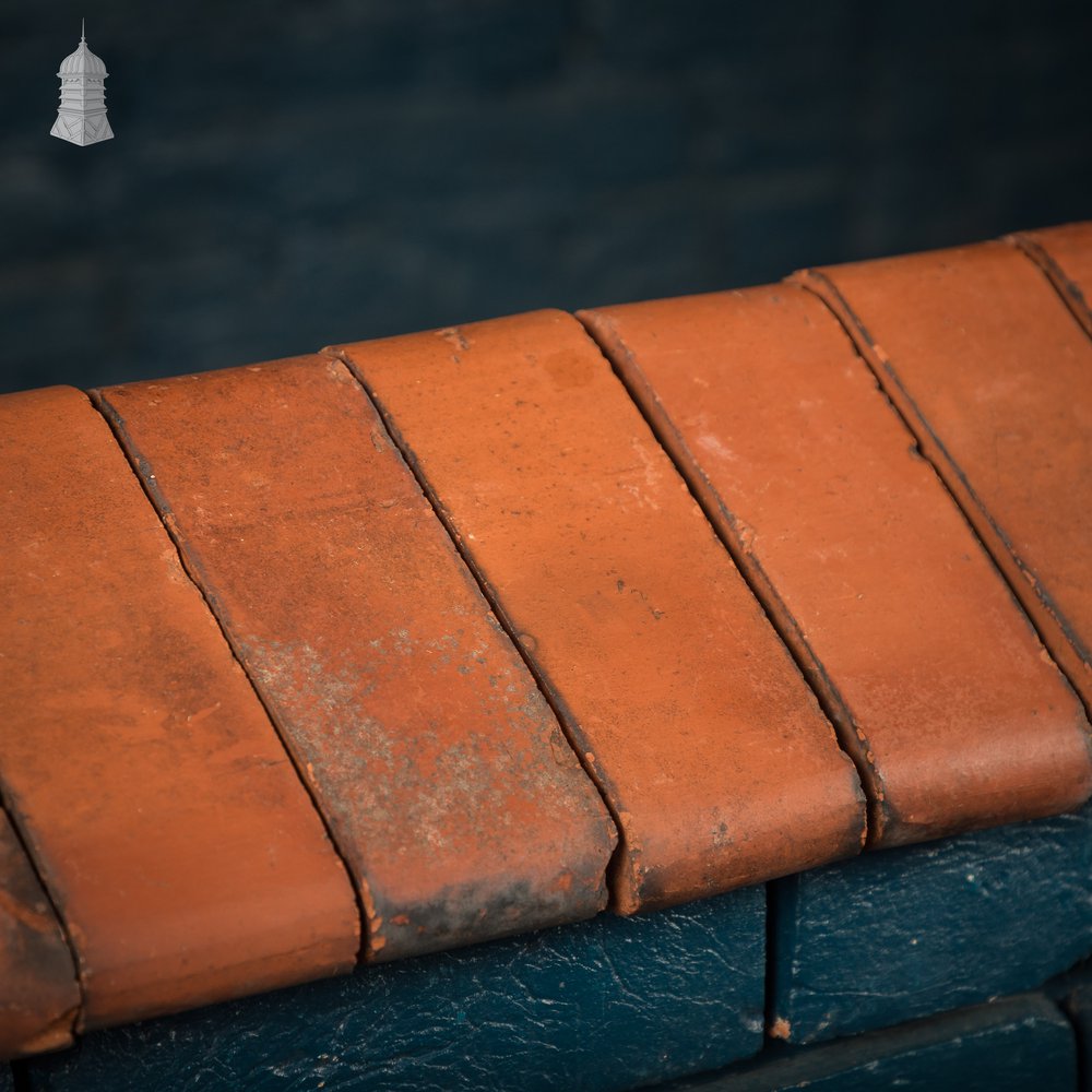 Red Saddleback Coping, Reclaimed Wall Copings - A Run of 1.75M