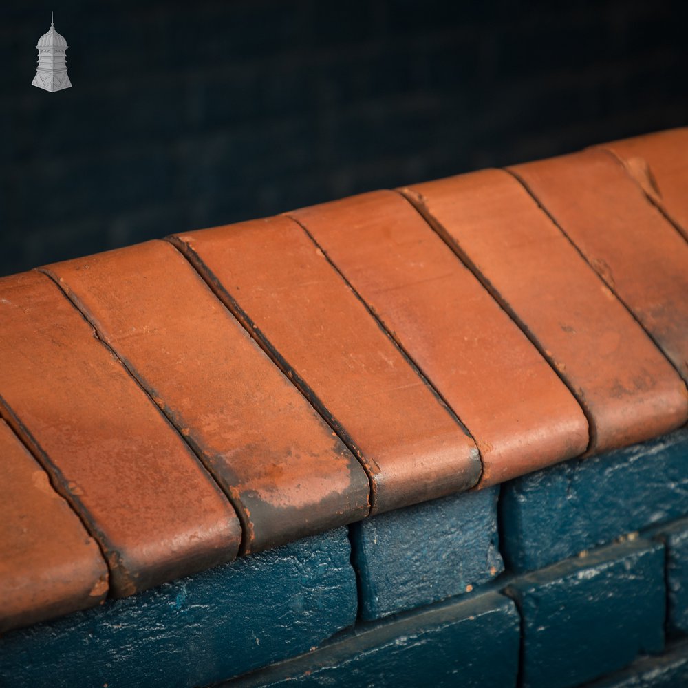 Red Saddleback Coping, Reclaimed Wall Copings - A Run of 1.75M