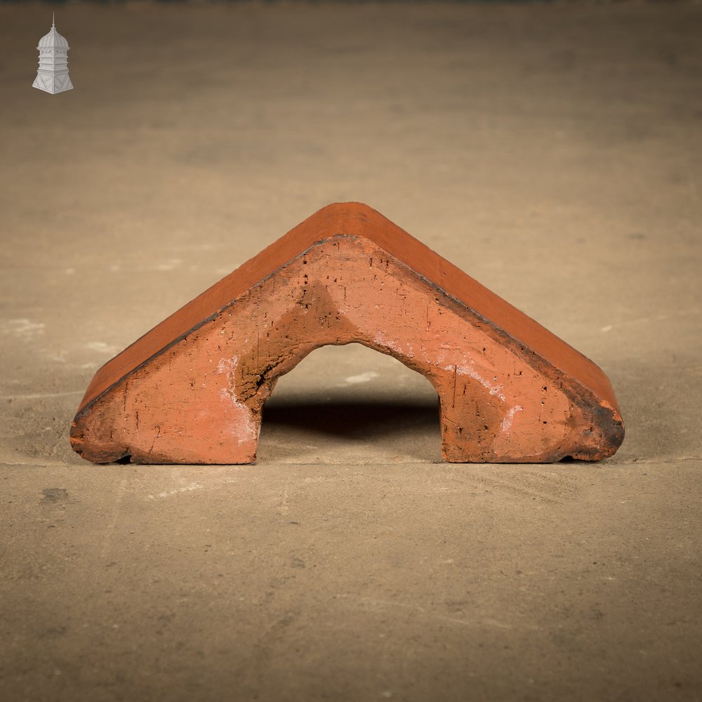 Red Saddleback Coping, Reclaimed Wall Copings - A Run of 1.75M