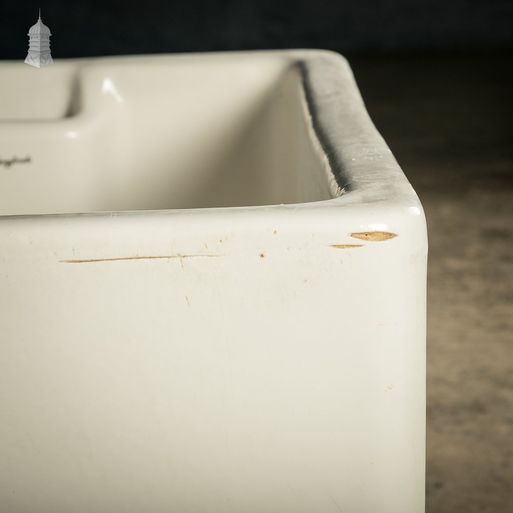 Belfast Butler Sink, Made by Twyfords with White Glazed Finish