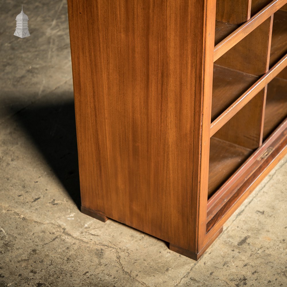 Tambour Front Cabinet, Mahogany and Oak Construction with internal pigeonhole shelving from a liner.