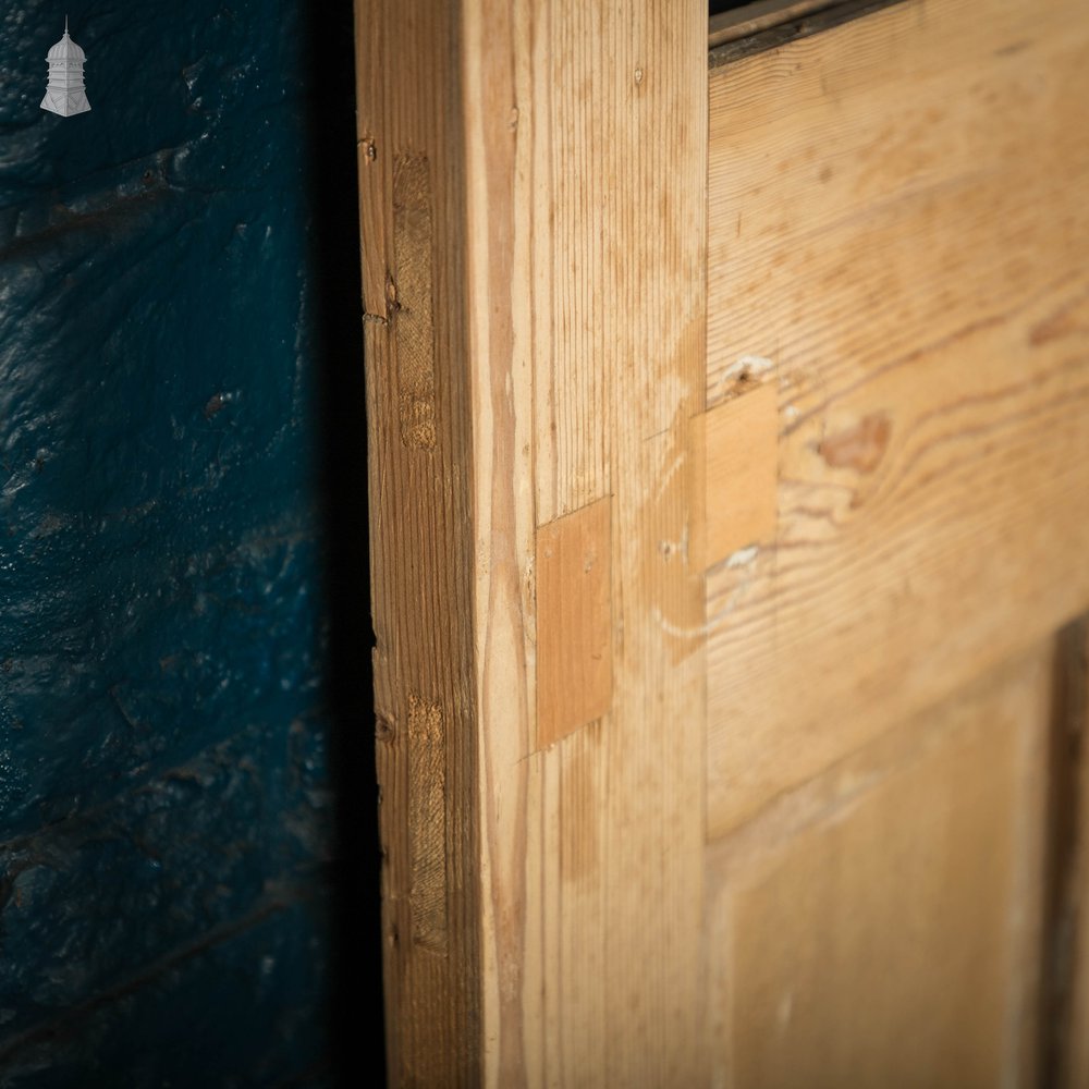 Half Glazed Door, 19th C Pine 4 Panel