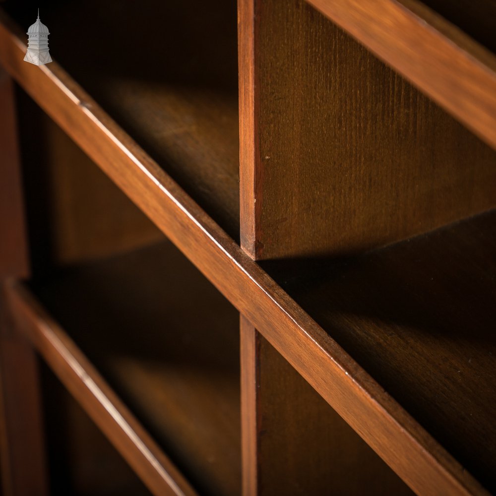 Tambour Front Cabinet, Mahogany and Oak Construction with internal pigeonhole shelving from a liner