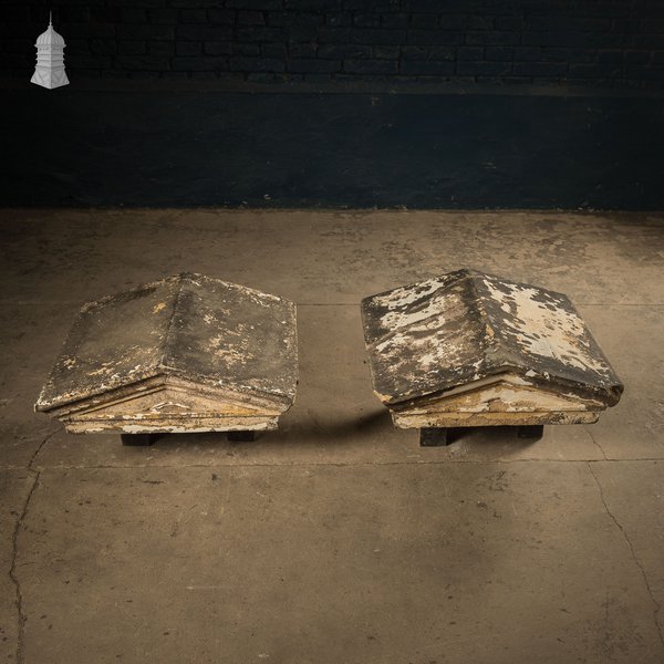 Pier Caps - Twice Weathered, Pair