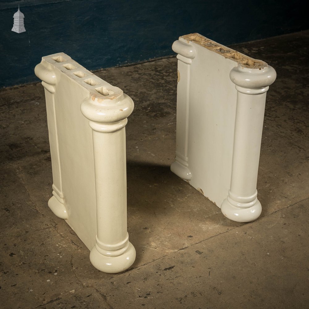 Butler Sink Legs, Glazed Pair