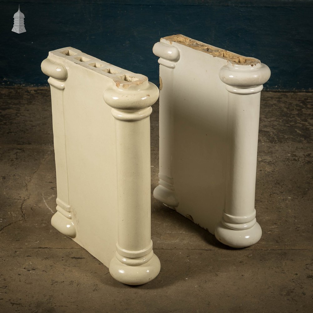 Butler Sink Legs, Glazed Pair