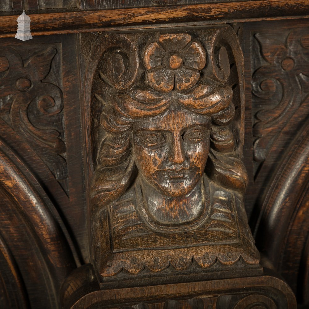 Overmantel Paneling, 17th C Carved Oak