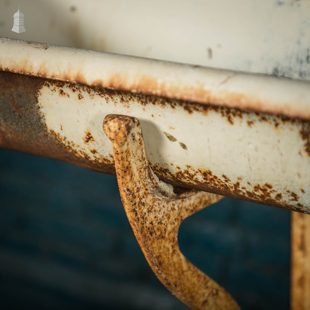 Trough Sink, 19th C Cast Iron with 4 Wall Brackets