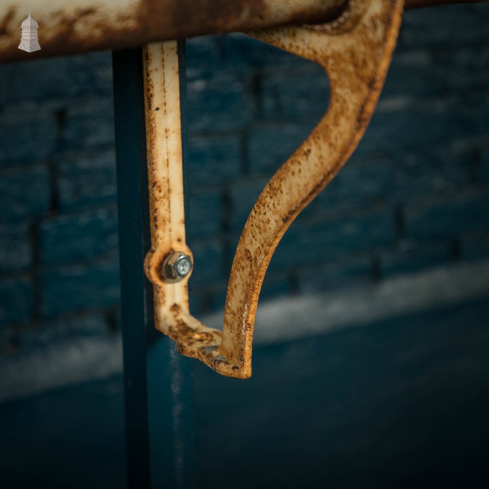 Trough Sink, 19th C Cast Iron with 4 Wall Brackets