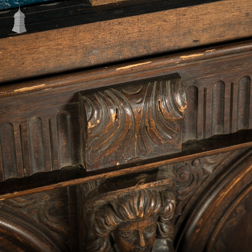 Overmantel Paneling, 17th C Carved Oak