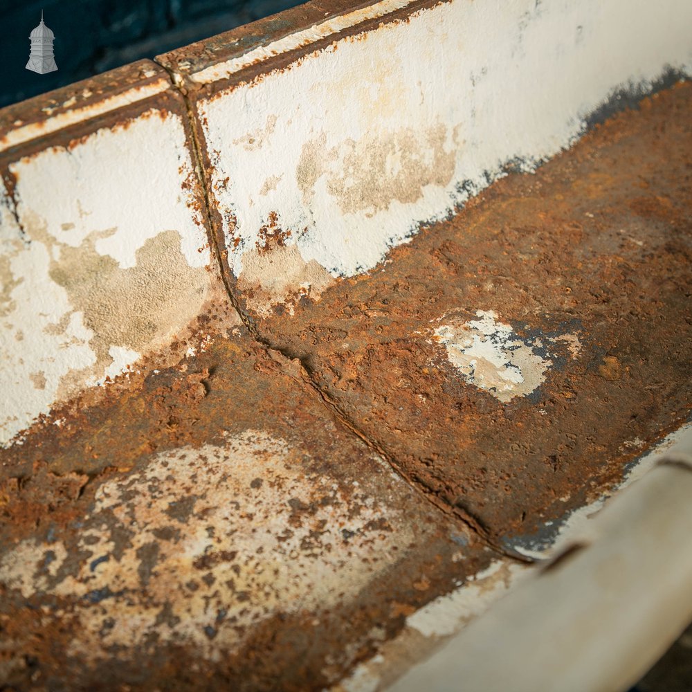 Trough Sink, 19th C Cast Iron with 4 Wall Brackets