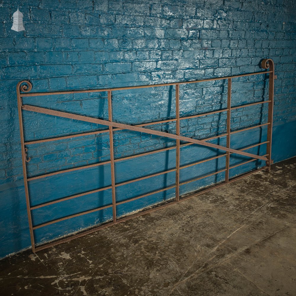 Wrought Iron Gate, 9ft Georgian Driveway Gate with Scroll Detail