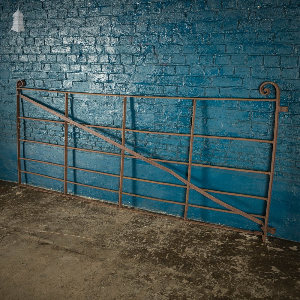 Wrought Iron Gate, 9ft Georgian Driveway Gate with Scroll Detail