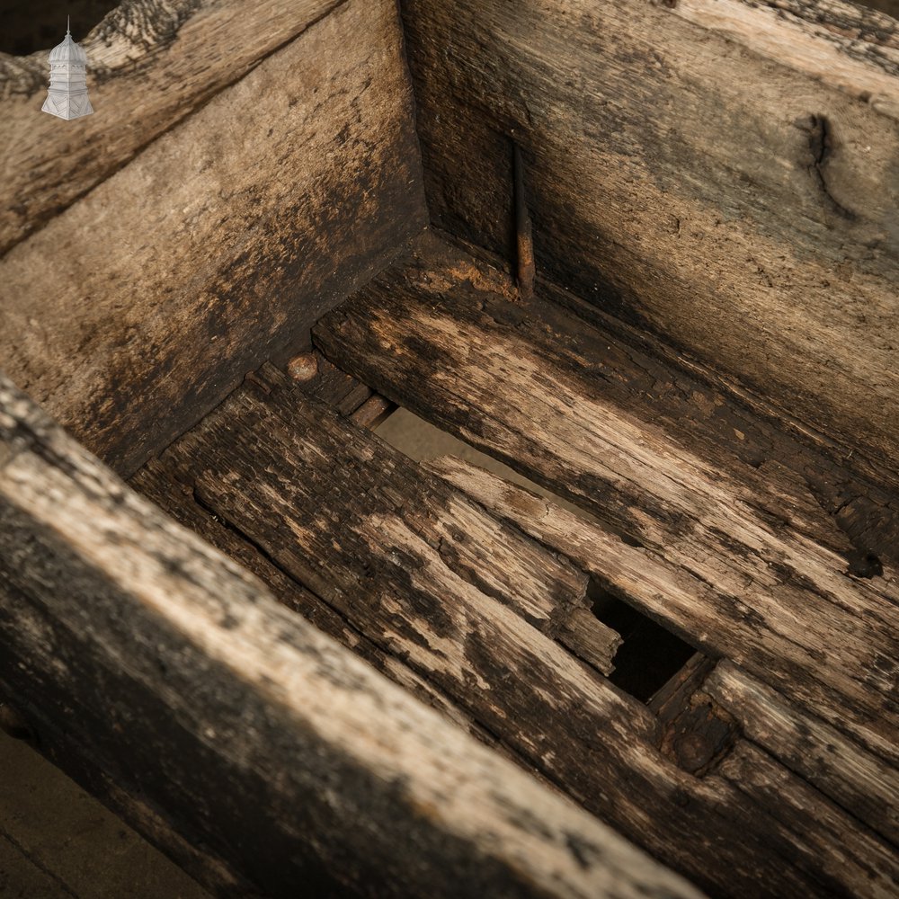 Wooden Factory Cart, Rustic Industrial Trolley