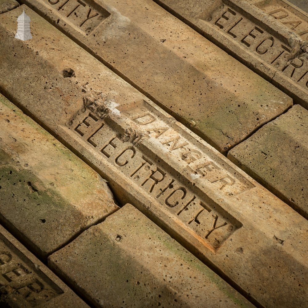 Danger Electricity Marker Bricks, Batch of 14 - A Run of 12.5 Metres