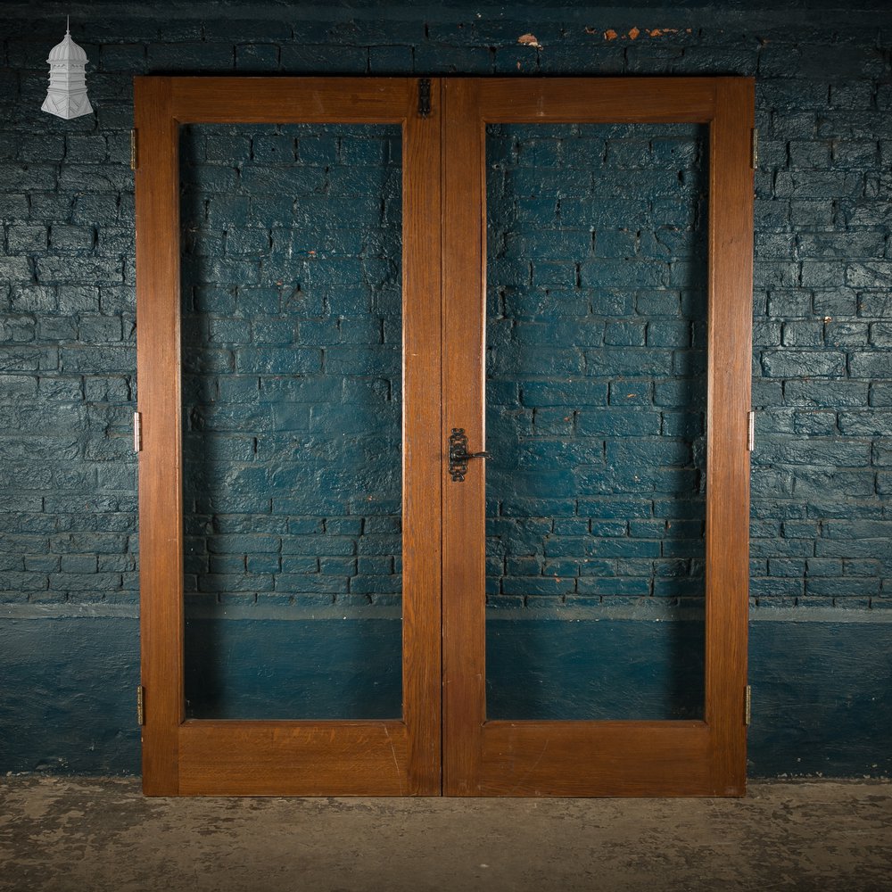 Glazed Oak Double Doors, Reclaimed