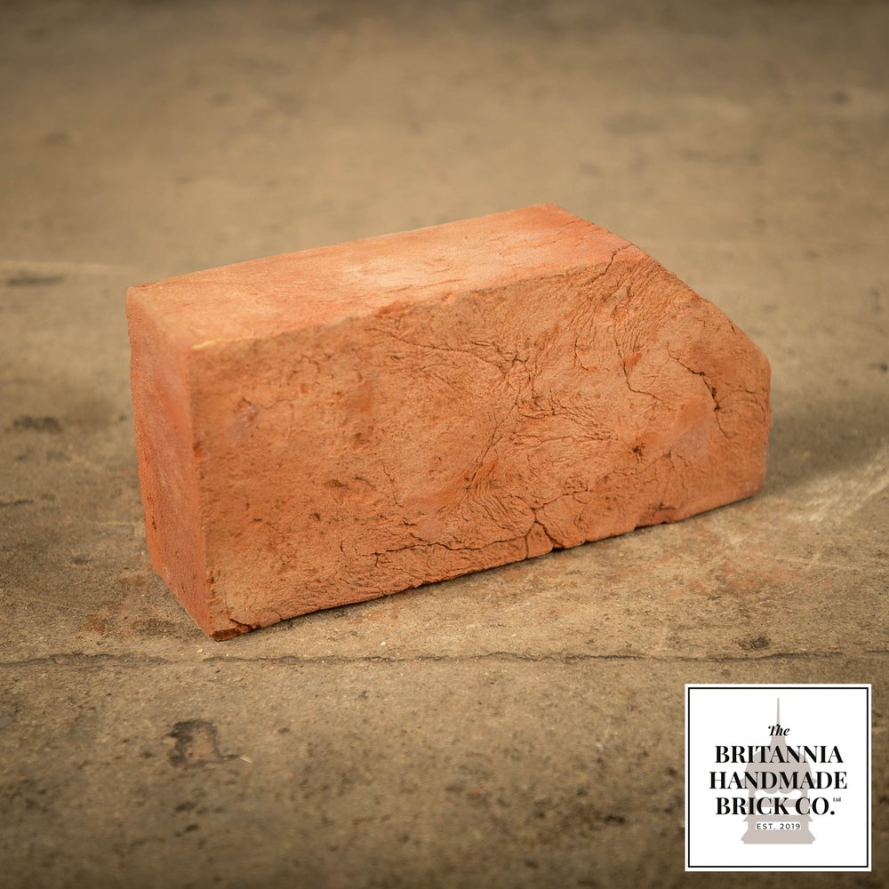 2 1/2" Single Cant Handmade Red Brick, Period Style Coping Brick