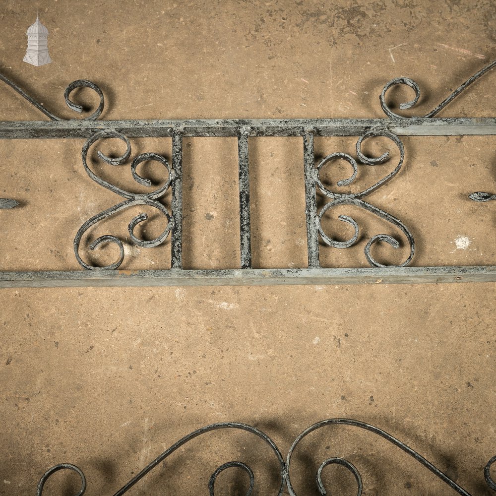 Wrought Iron Dwarf Railings with Ornate Scrollwork
