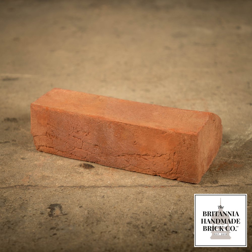 2 5/8" Plinth Stretcher Handmade Red Brick, Period Style Plinth Bricks