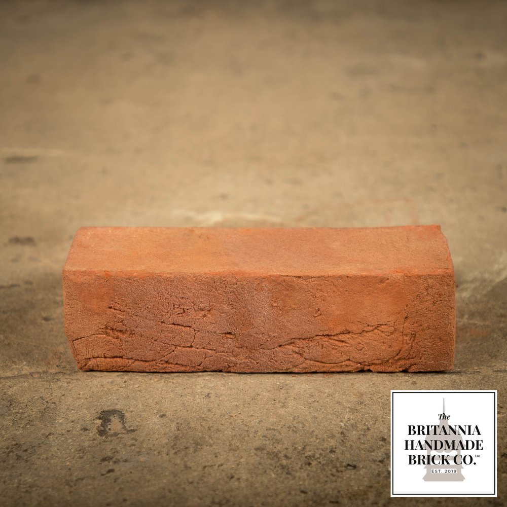 2 5/8" Plinth Stretcher Handmade Red Brick, Period Style Plinth Bricks