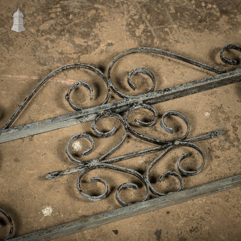 Wrought Iron Dwarf Railings with Ornate Scrollwork