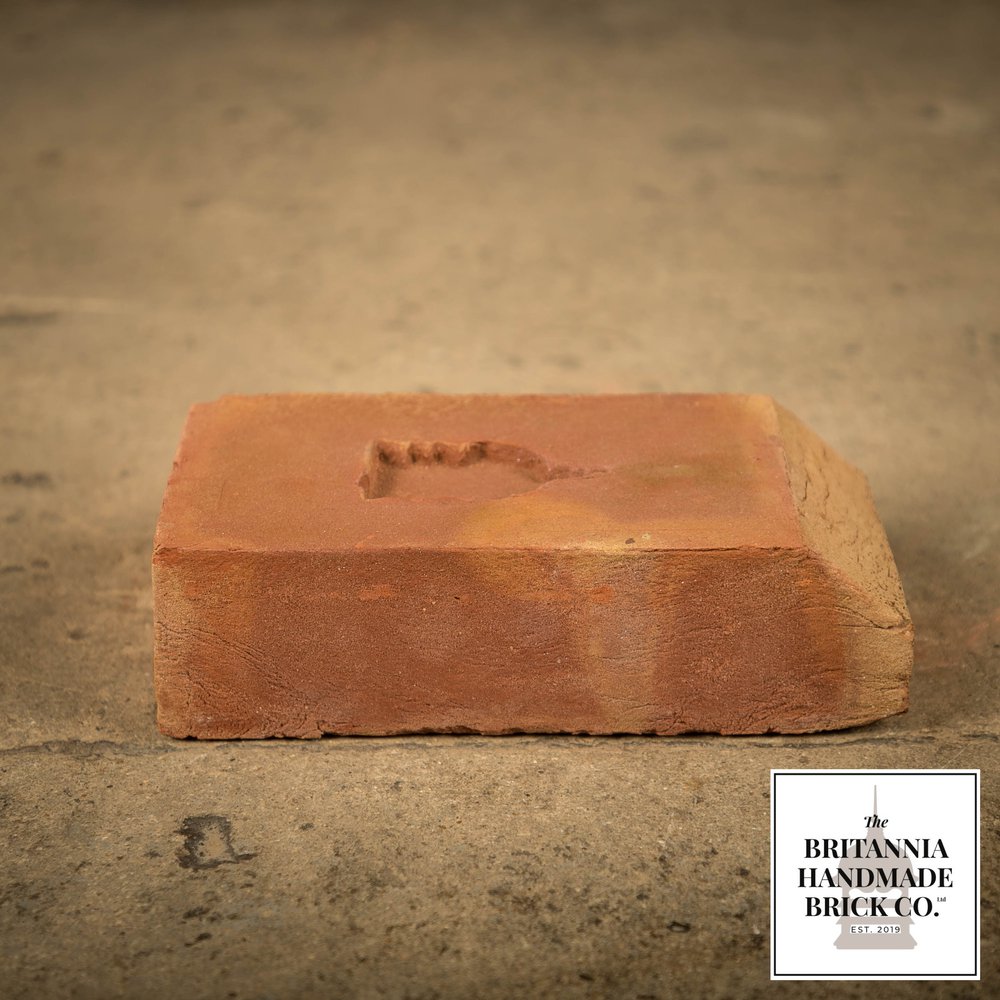 2 5/8" Cant Header Brick Handmade Red Brick, Period Style Header Bricks