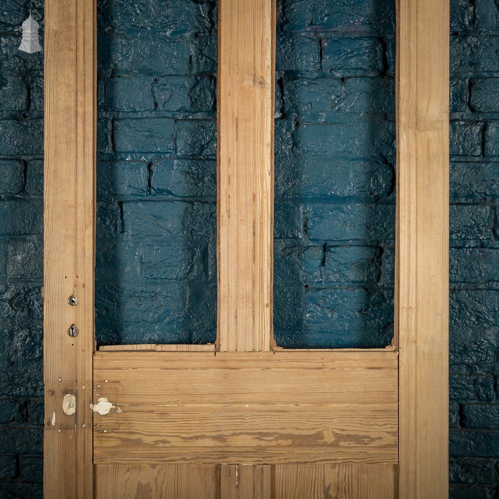 Half Glazed Door, 4 Panel Pine with Indent Details